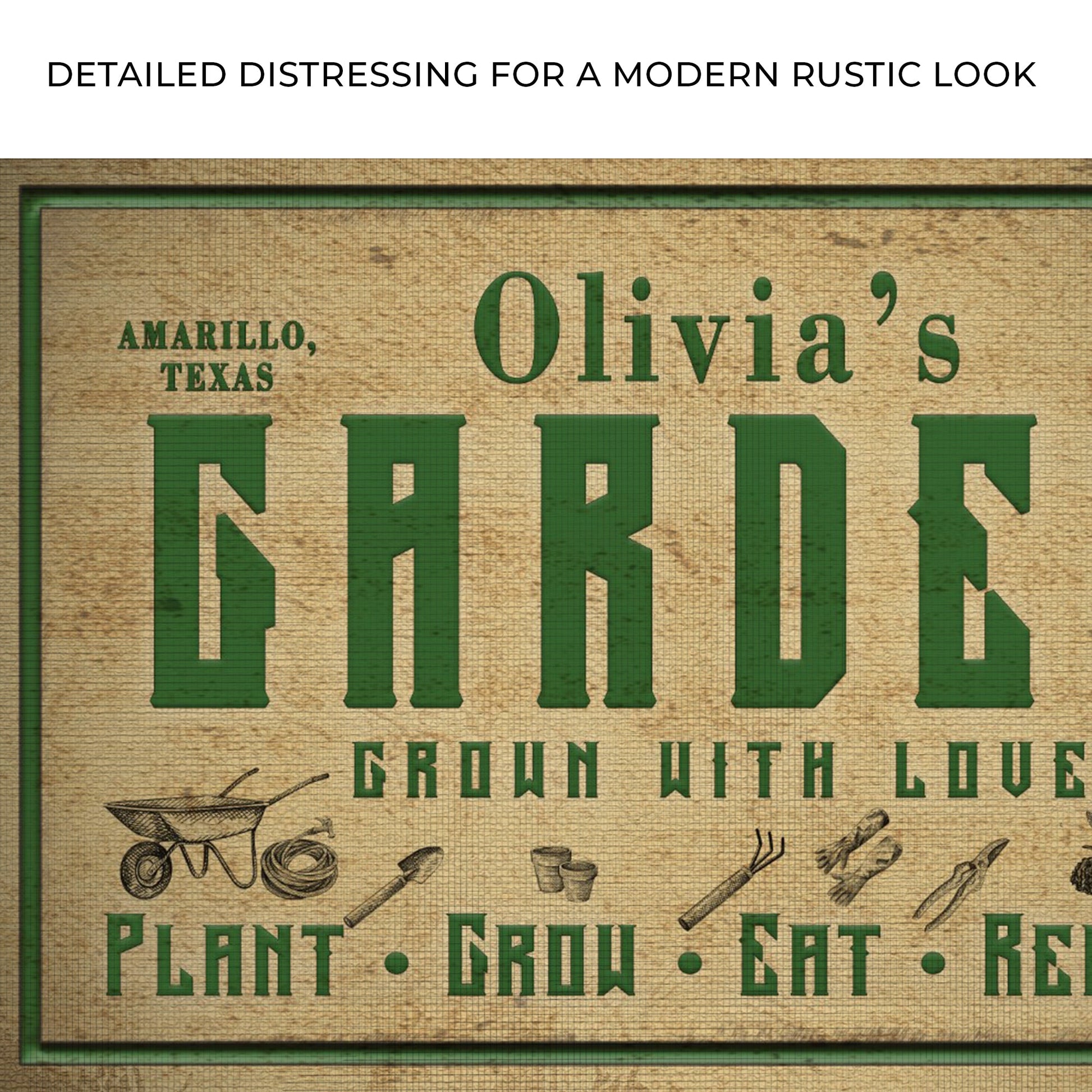 Plant, Grow, Eat, Repeat Garden Sign