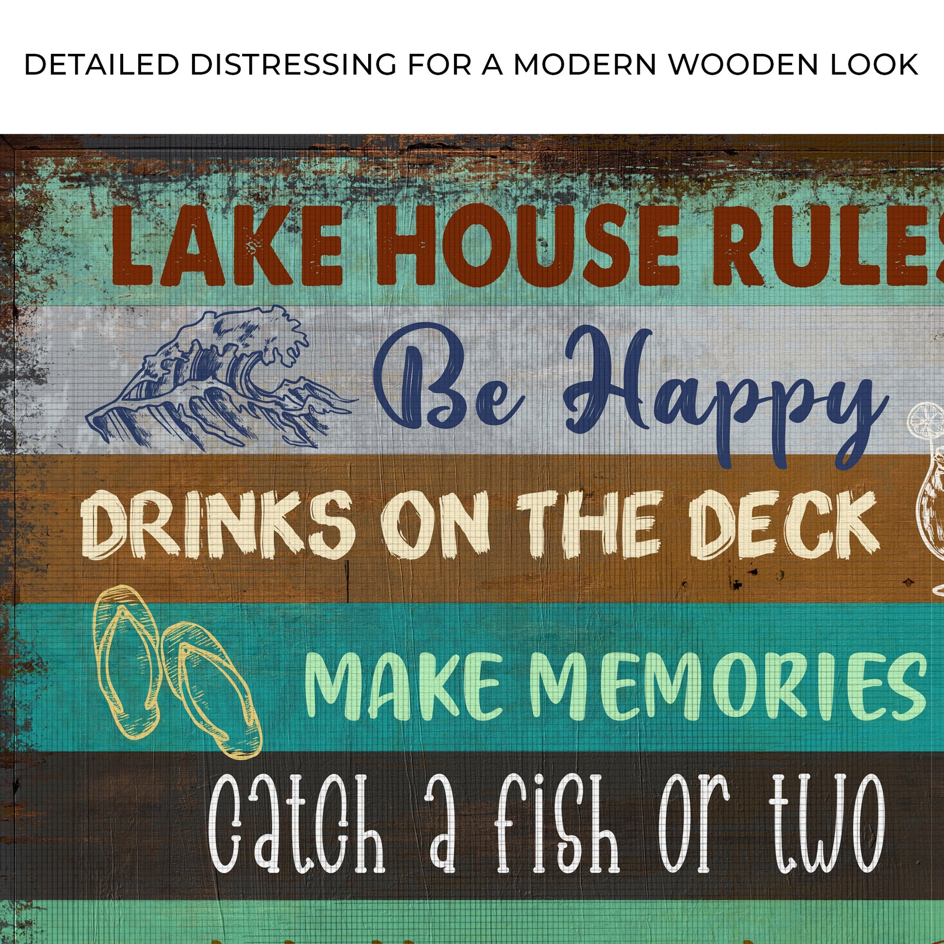 Lake House Rules Sign III