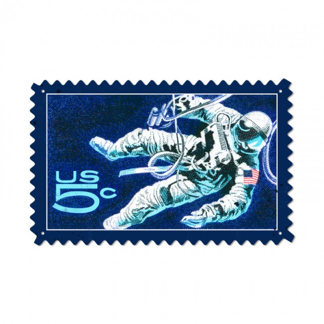 NASA Spacewalk, Aviation, Custom Metal Shape, 24 X 15 Inches