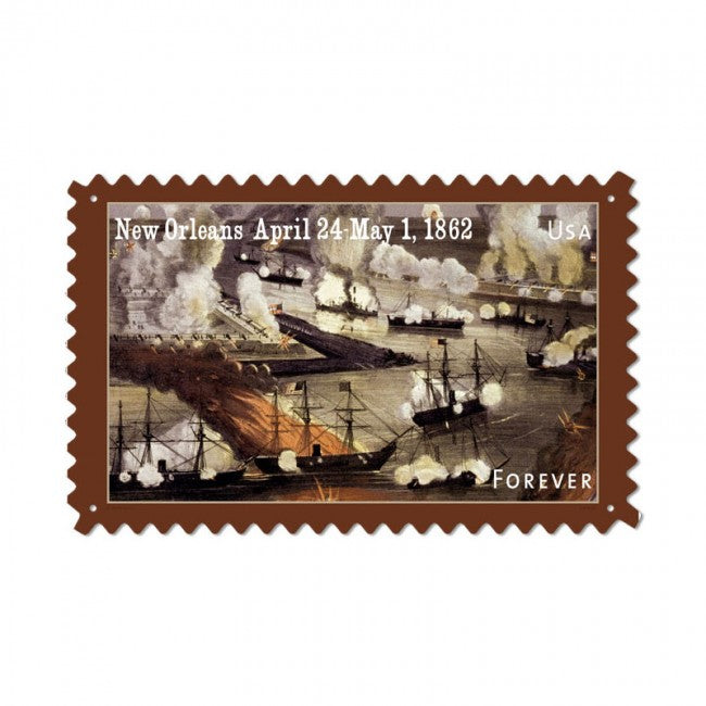 Civil War New Orleans, Home and Garden, Custom Metal Shape, 24 X 15 Inches