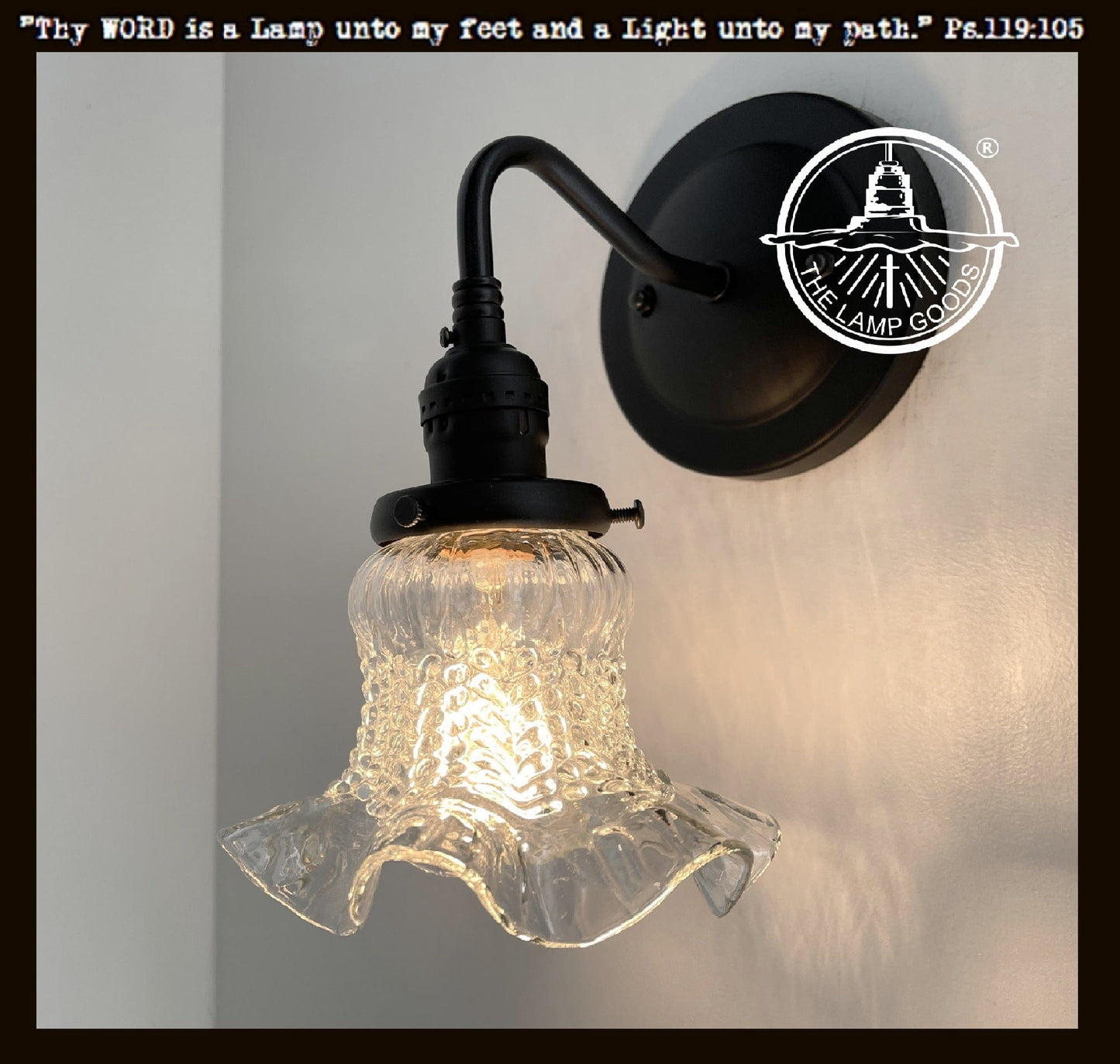 Sweet Ruffle Antique 1950's Glass Wall Sconce Light Fixture