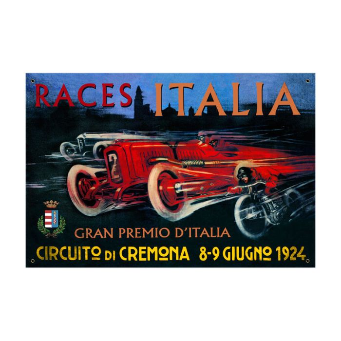 Cremona Circuit Vintage Sign, Transportation, Metal Sign, Wall Art, 36 X 24 Inches