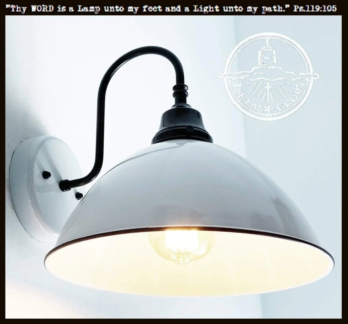 Sign Sconce Large White Enamel Wall Sconce Light – Metal Sign Barn