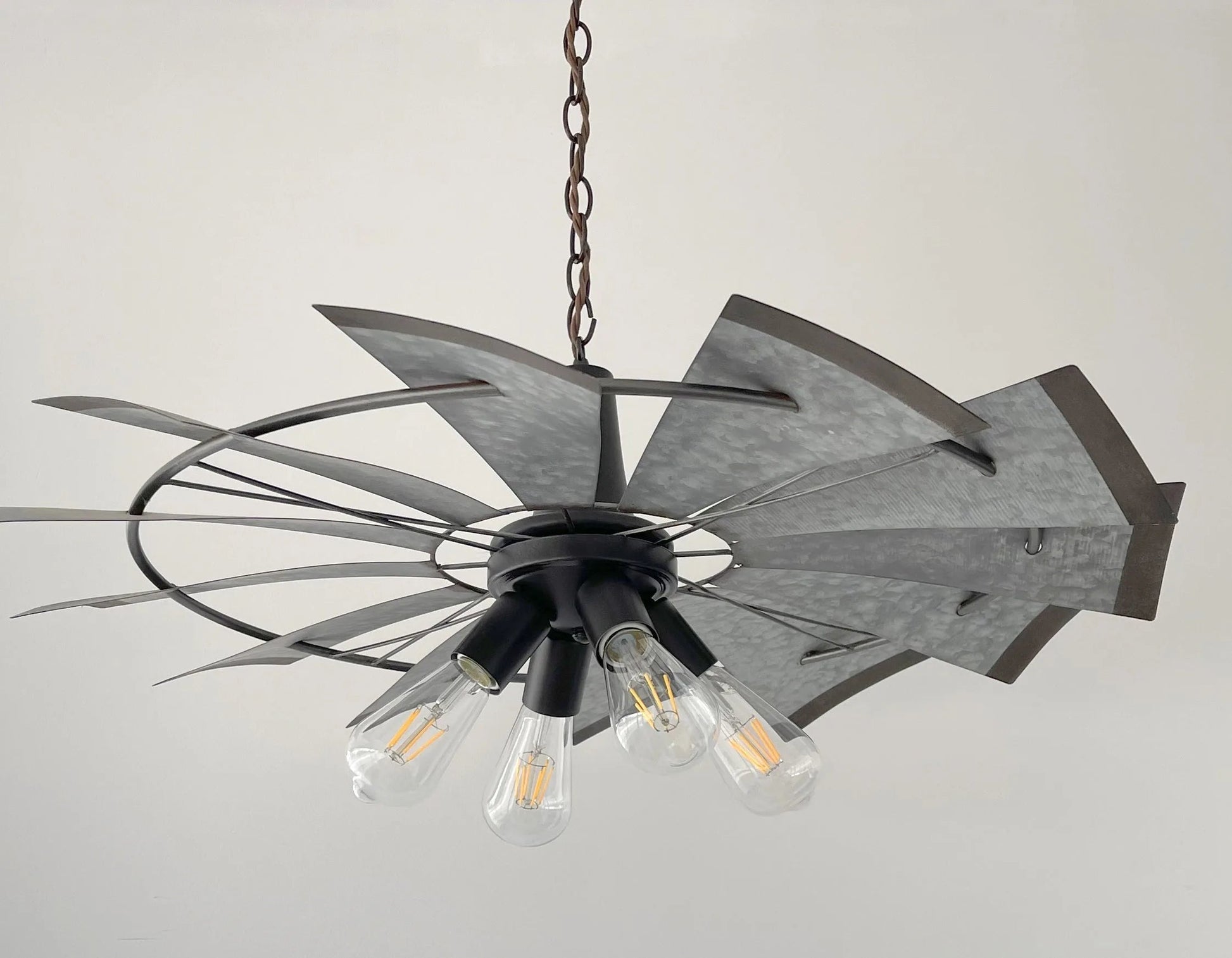 Farmhouse Windmill Chandelier Lighting Fixture 30"