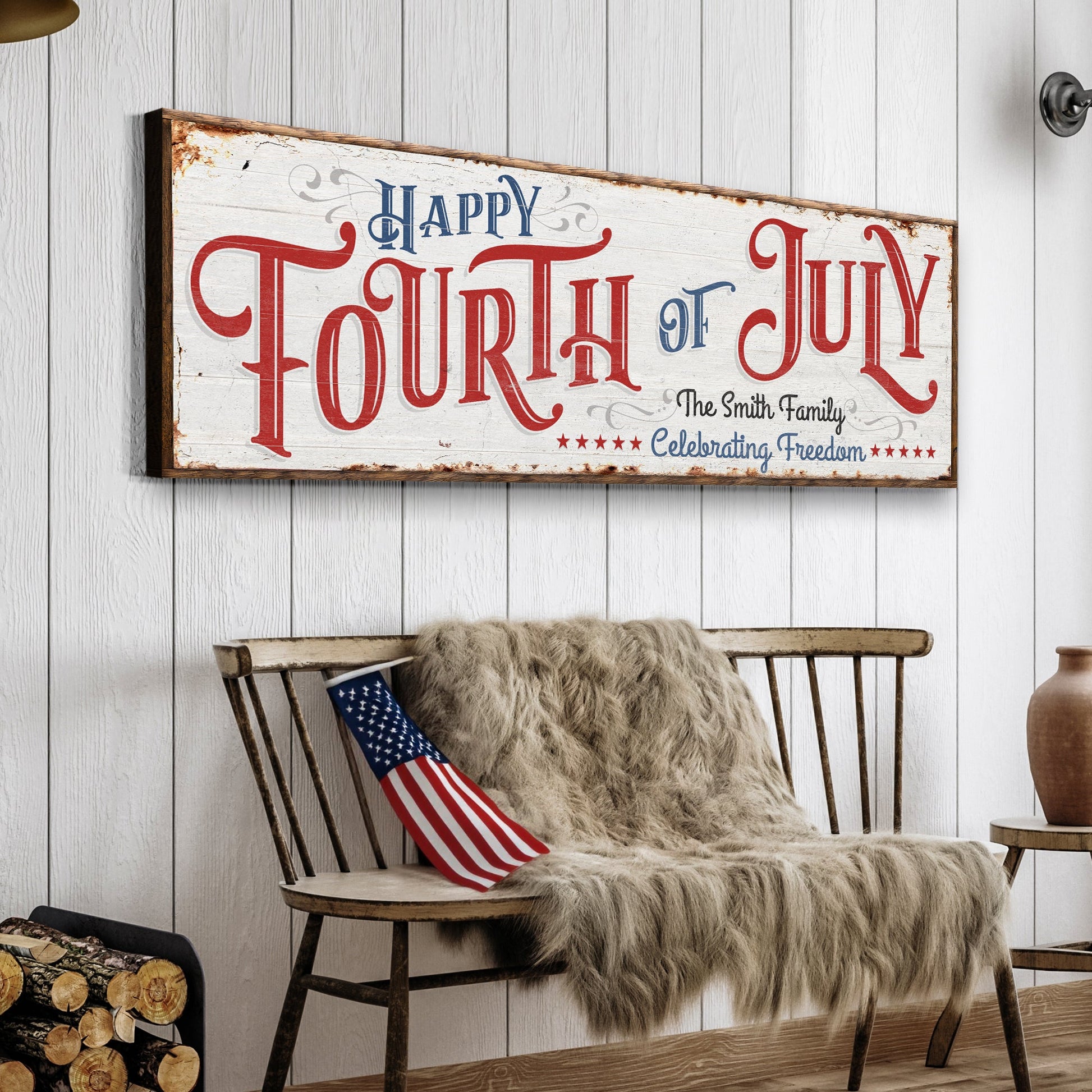 Happy 4th of July Personalized Sign