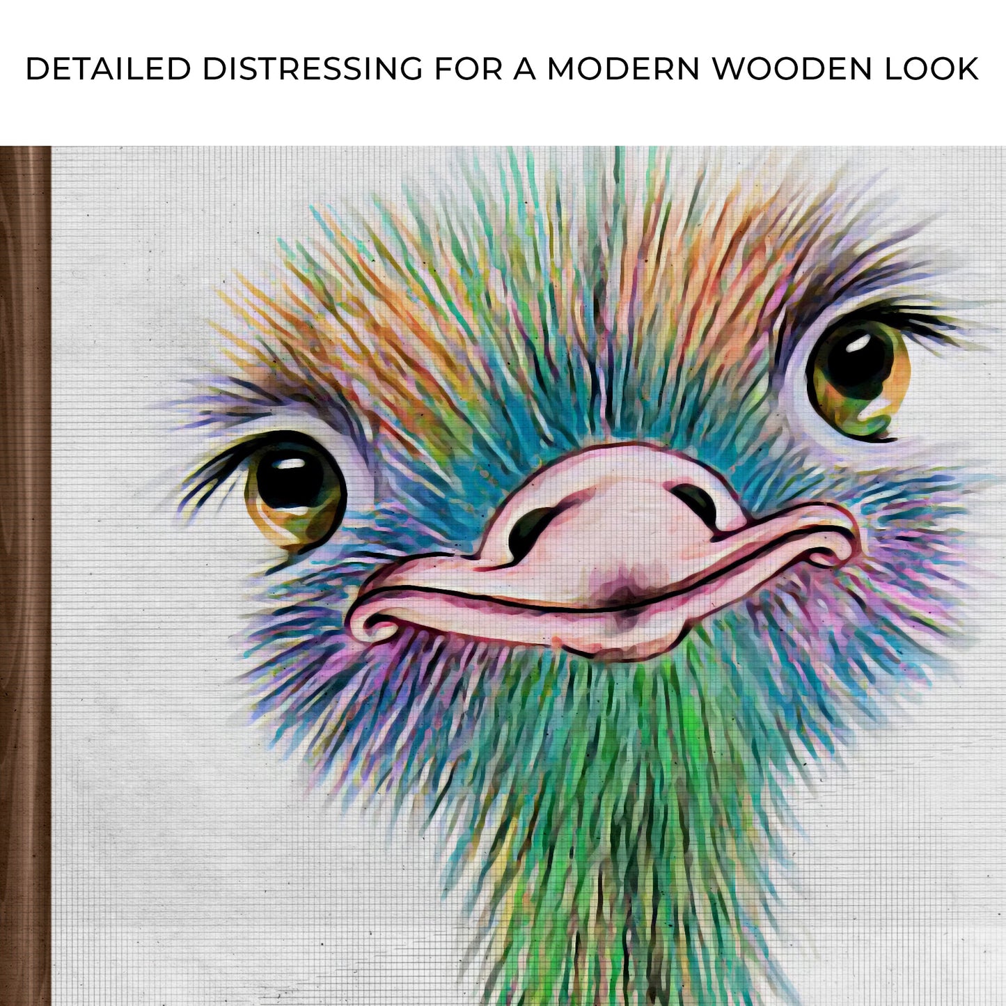 Watercolor Ostrich Canvas Wall Art II